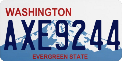WA license plate AXE9244