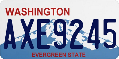 WA license plate AXE9245