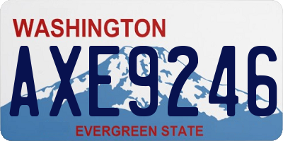 WA license plate AXE9246