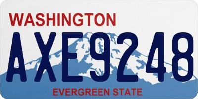 WA license plate AXE9248