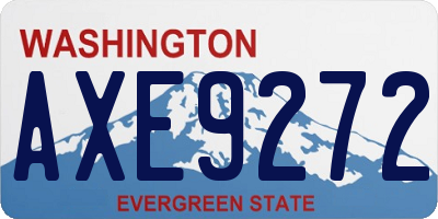 WA license plate AXE9272