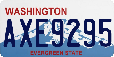 WA license plate AXE9295