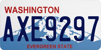 WA license plate AXE9297