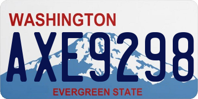 WA license plate AXE9298