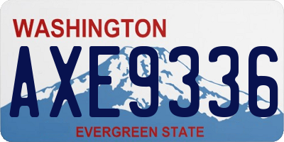 WA license plate AXE9336
