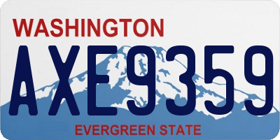 WA license plate AXE9359