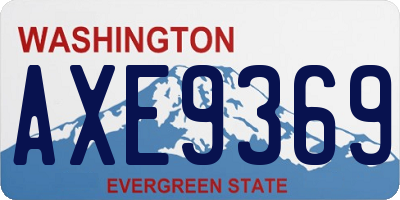 WA license plate AXE9369