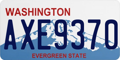 WA license plate AXE9370