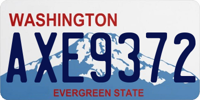 WA license plate AXE9372