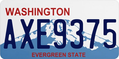 WA license plate AXE9375