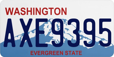 WA license plate AXE9395