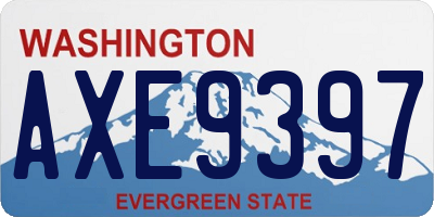WA license plate AXE9397