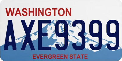 WA license plate AXE9399