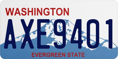WA license plate AXE9401