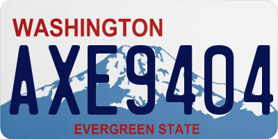 WA license plate AXE9404