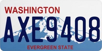 WA license plate AXE9408