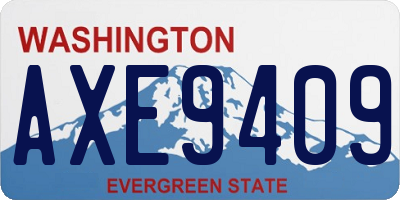 WA license plate AXE9409