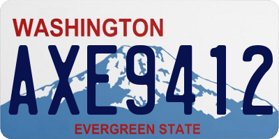 WA license plate AXE9412