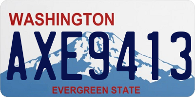 WA license plate AXE9413