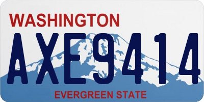 WA license plate AXE9414
