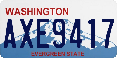 WA license plate AXE9417