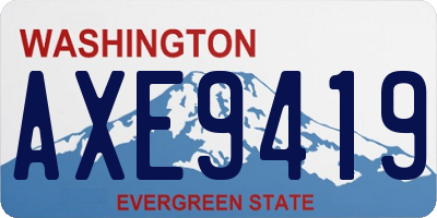 WA license plate AXE9419