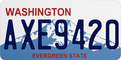 WA license plate AXE9420
