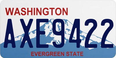 WA license plate AXE9422