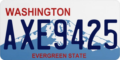 WA license plate AXE9425