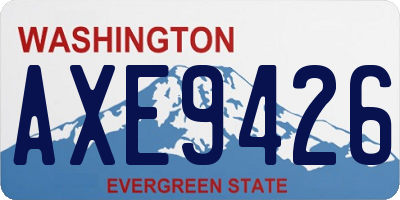 WA license plate AXE9426