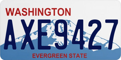 WA license plate AXE9427