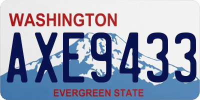 WA license plate AXE9433