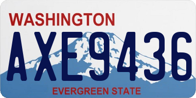 WA license plate AXE9436