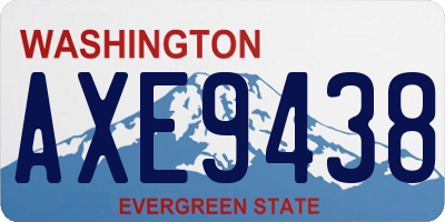 WA license plate AXE9438