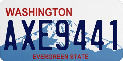 WA license plate AXE9441