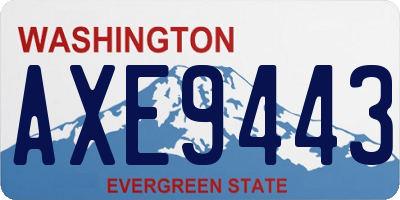 WA license plate AXE9443