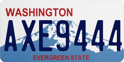 WA license plate AXE9444