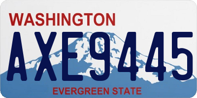 WA license plate AXE9445