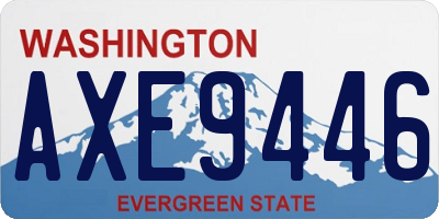 WA license plate AXE9446