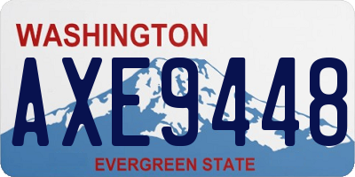 WA license plate AXE9448