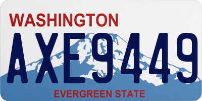 WA license plate AXE9449