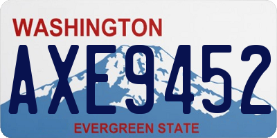 WA license plate AXE9452