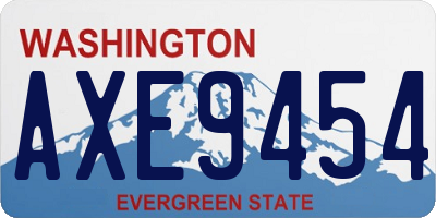 WA license plate AXE9454