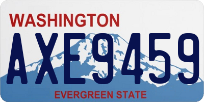 WA license plate AXE9459