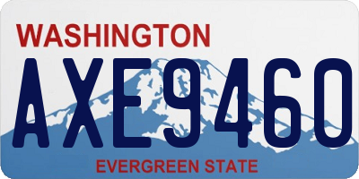 WA license plate AXE9460