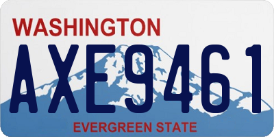 WA license plate AXE9461