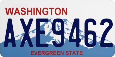 WA license plate AXE9462