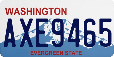 WA license plate AXE9465