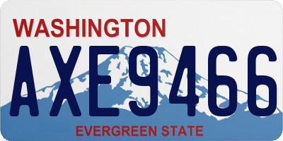 WA license plate AXE9466