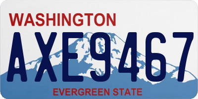 WA license plate AXE9467